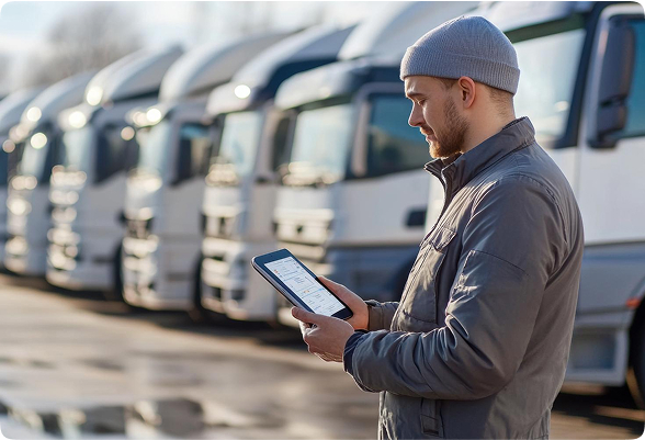 Dereva amesakinishwa kwenye programu ya simu kwa kutumia kompyuta kibao