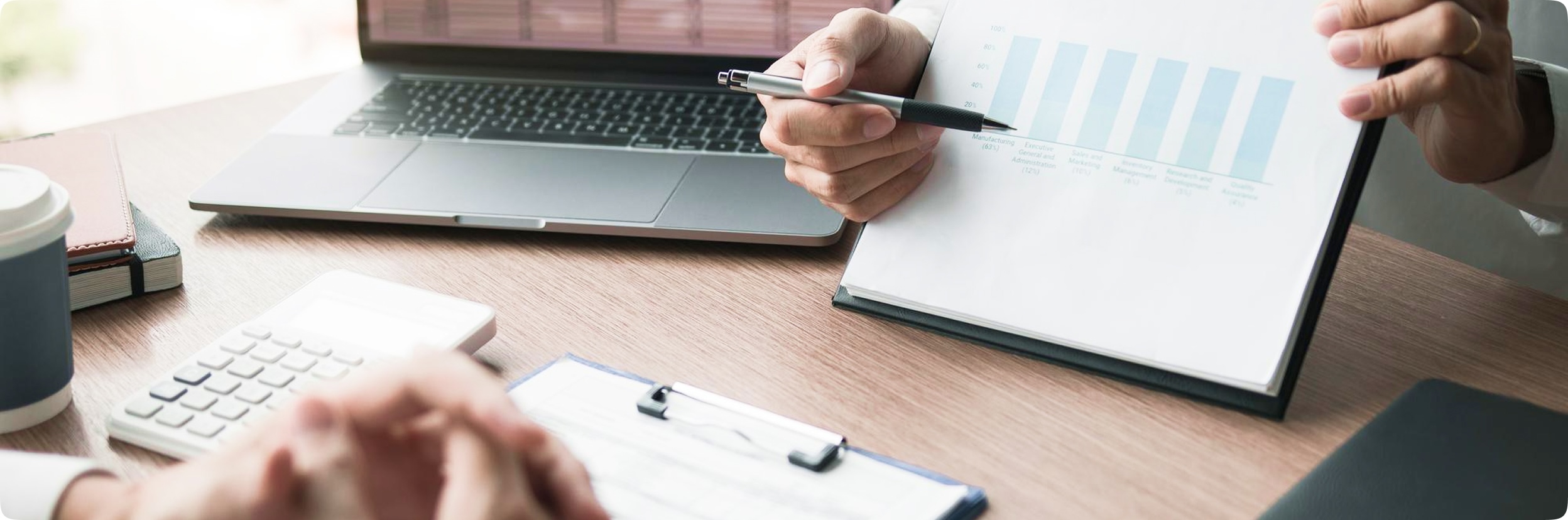 A person presenting reports